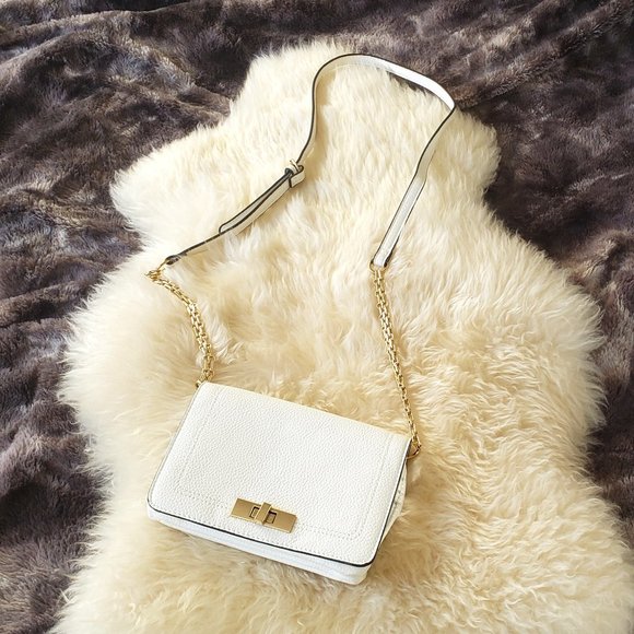 Steve Madden Handbags - Steve Madden Amazing White Pebble Leather Crossbody!